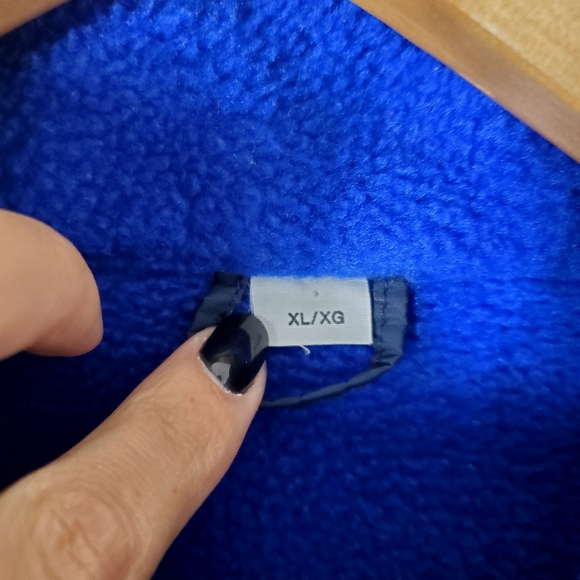 Vintage MEC Snap Button Polartech Fleece Deep Blue - Picture 5 of 9